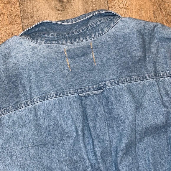 One Teaspoon Denim Chambray Blue Black Short Jumpsuit Romper Size Small - Picture 4 of 7